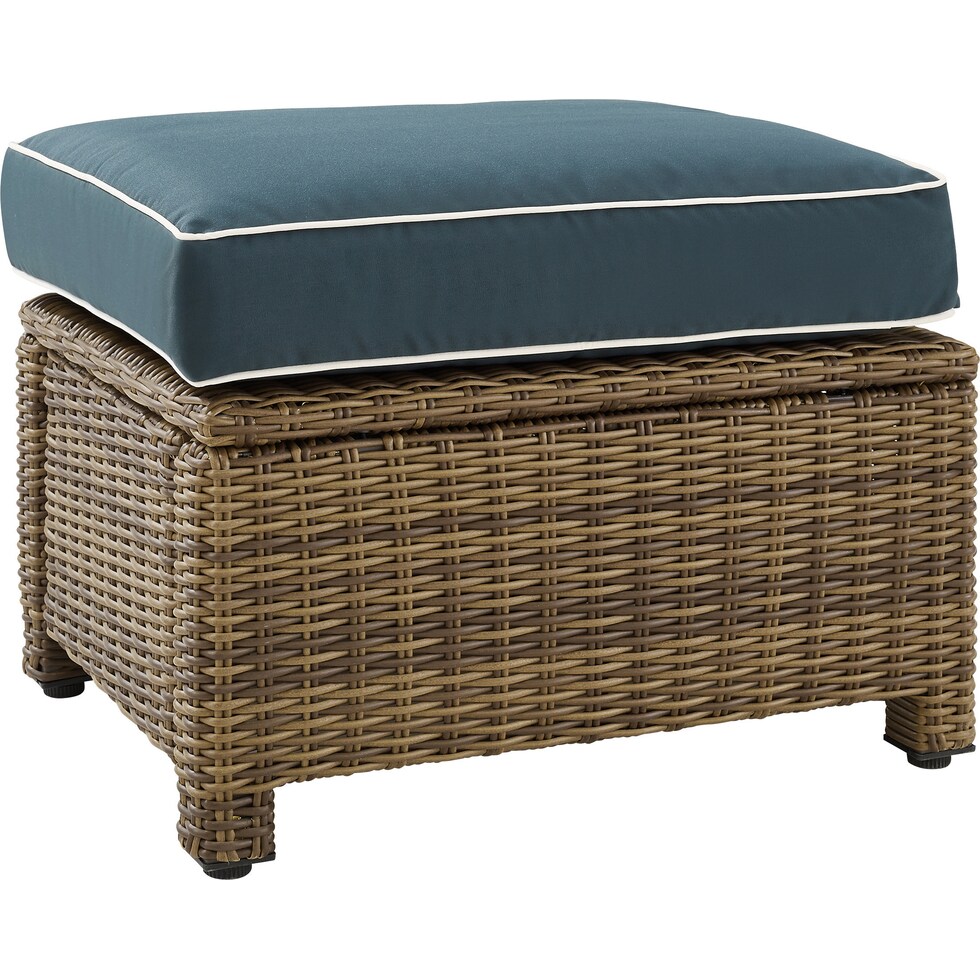 destin navy outdoor ottoman   