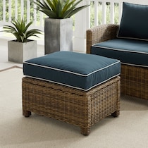 destin navy outdoor ottoman   