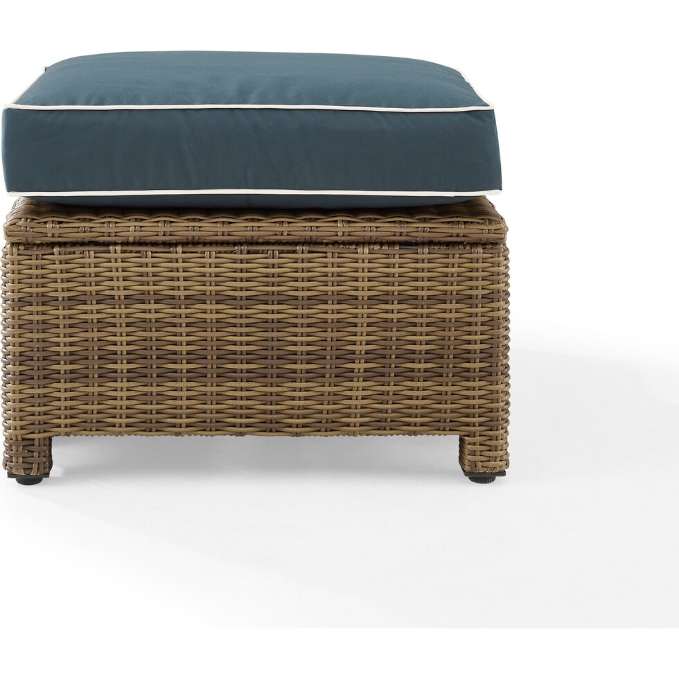 destin navy outdoor ottoman   