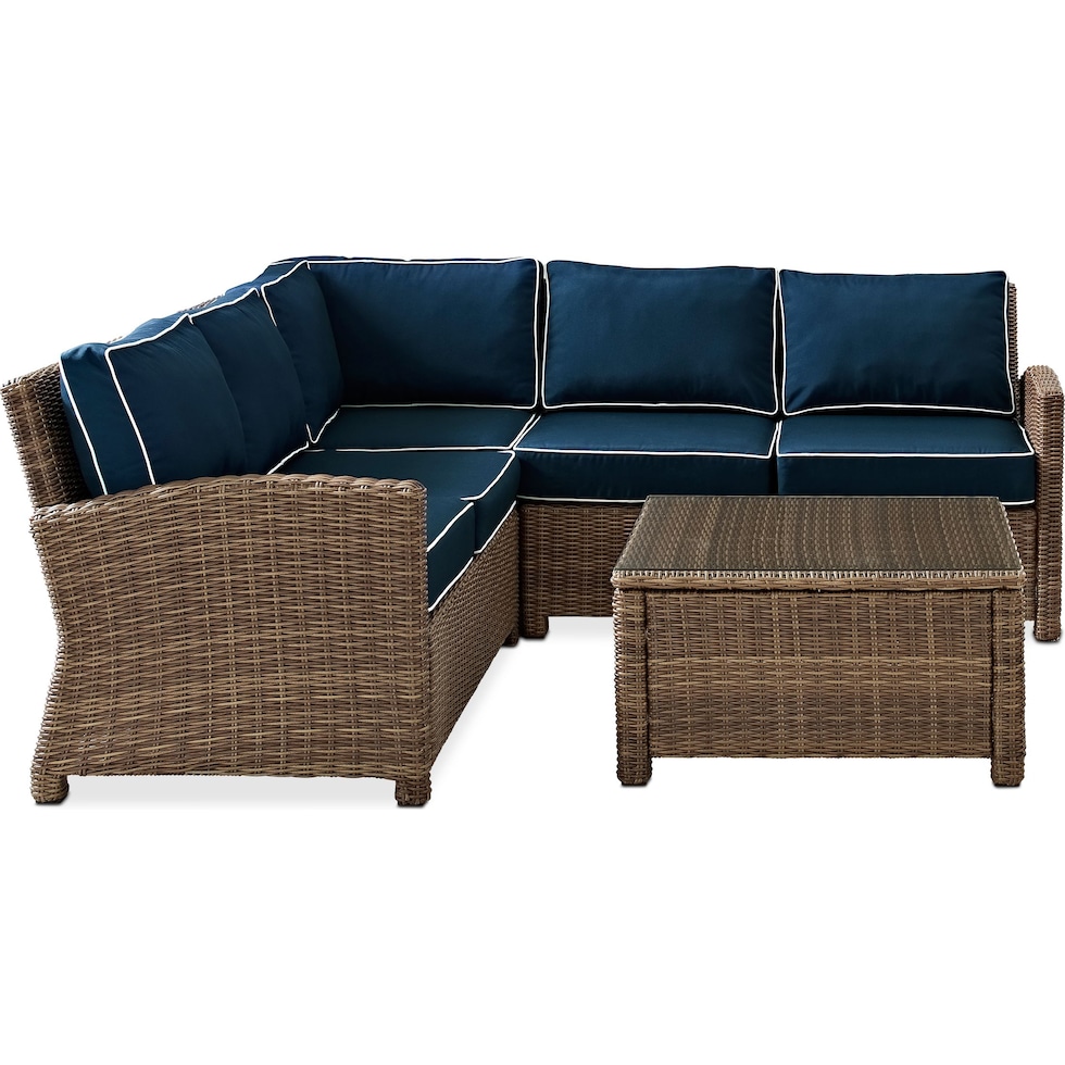 destin navy outdoor sectional set   