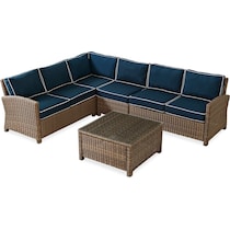 destin navy outdoor sectional set   