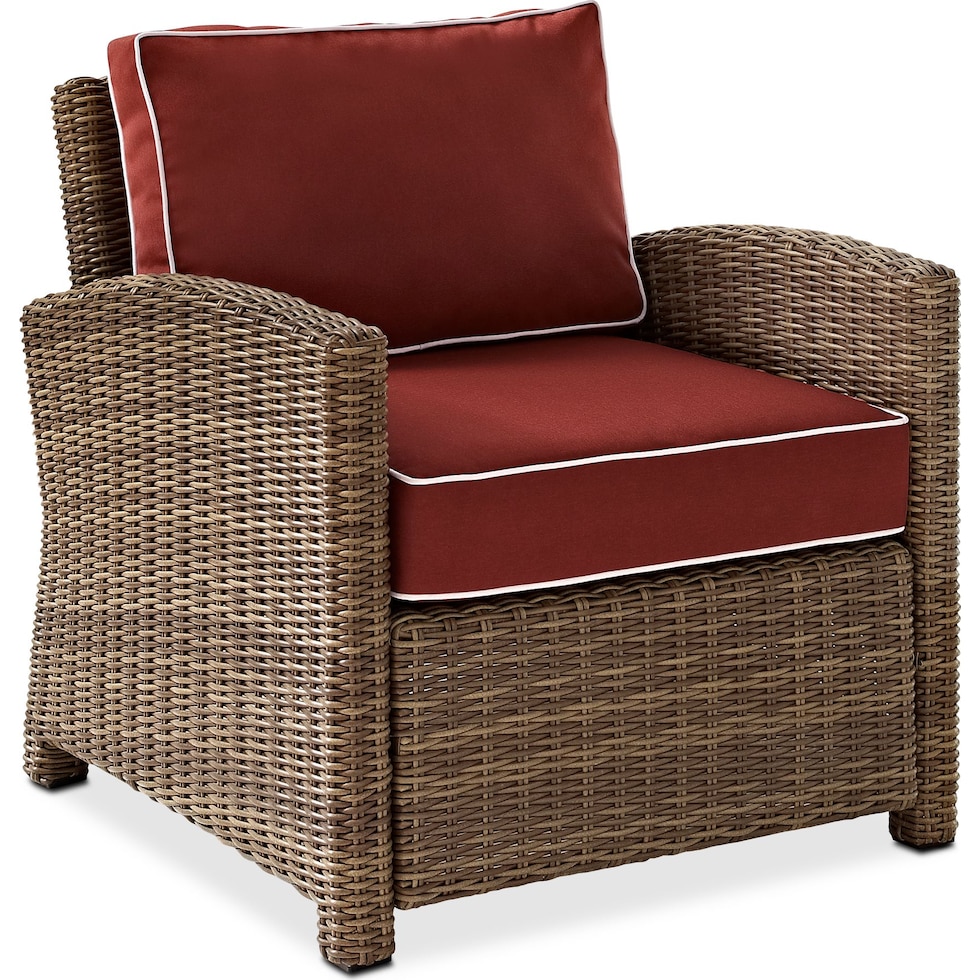 destin red outdoor sofa set   