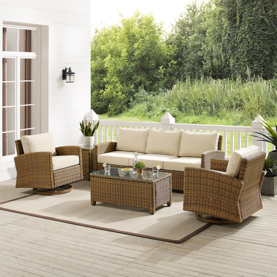 destin sand brown outdoor sofa set   