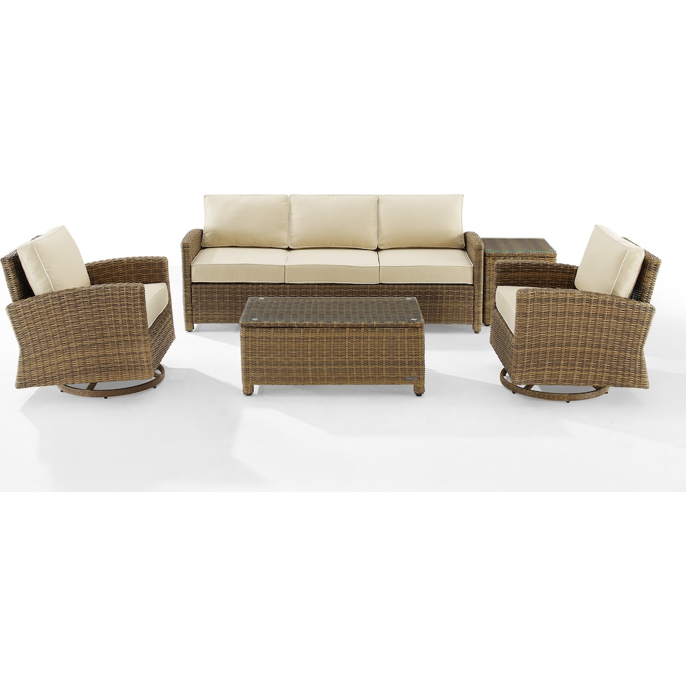 destin sand brown outdoor sofa set   