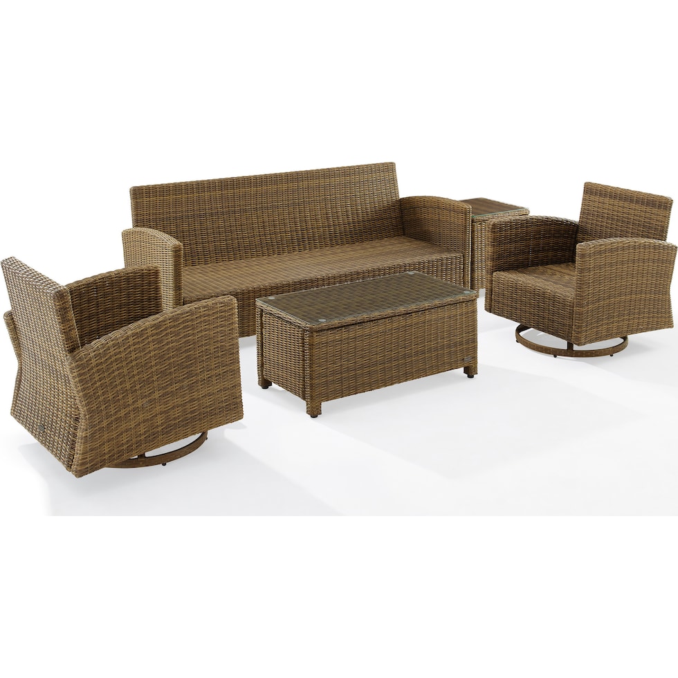 destin sand brown outdoor sofa set   
