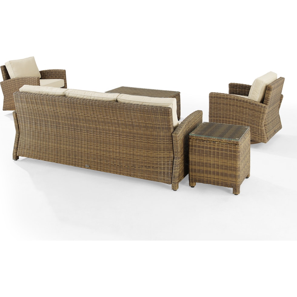 destin sand brown outdoor sofa set   