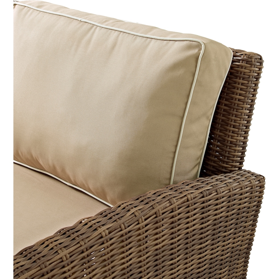 destin sand brown outdoor sofa set   