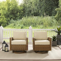 destin sand brown outdoor swivel rocker set   