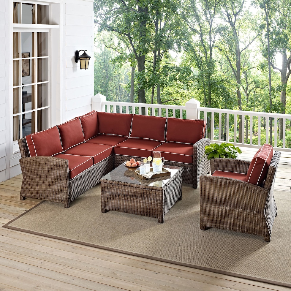 destin sangria outdoor sectional set   