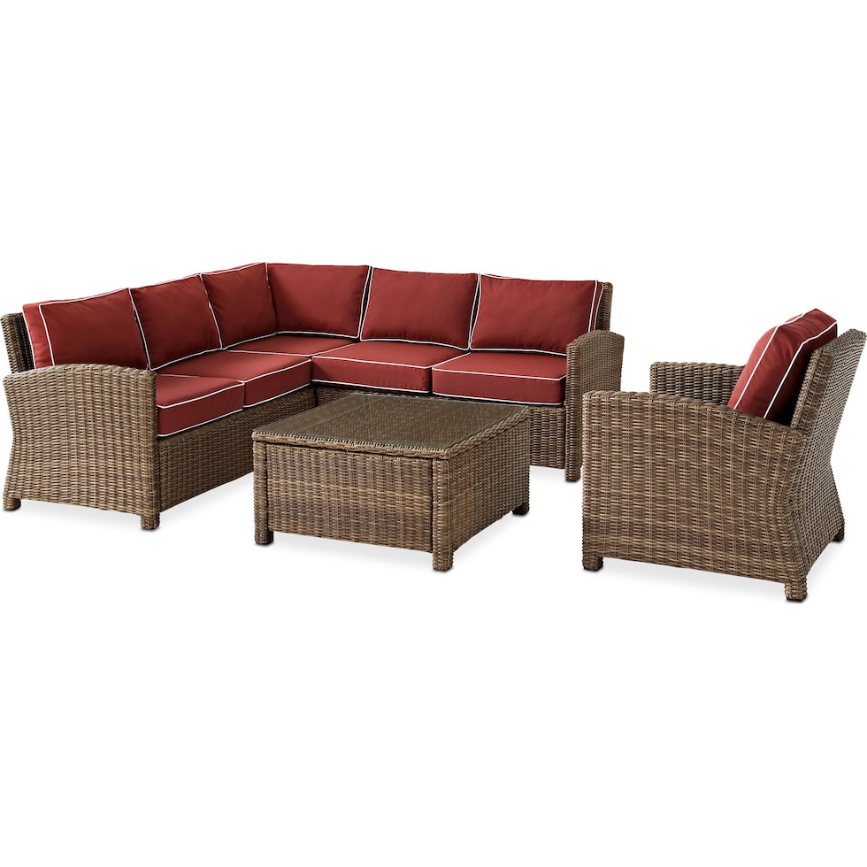 destin sangria outdoor sectional set   