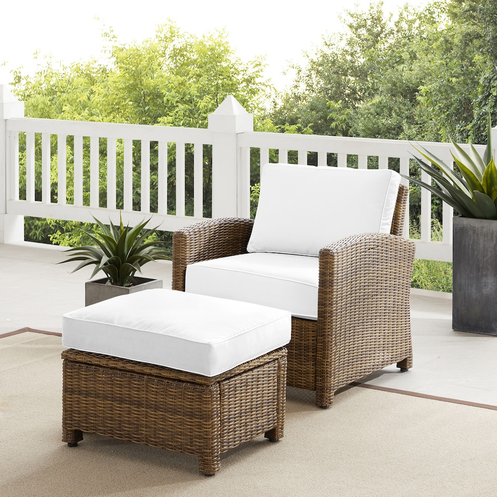 destin white and brown outdoor chair set   
