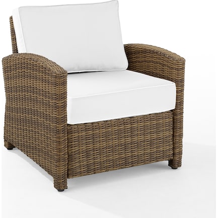 Destin Outdoor Chair - White/Brown