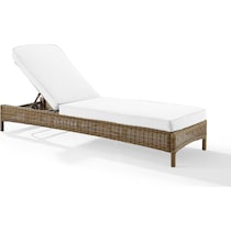 destin white and brown outdoor chaise   