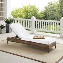 destin white and brown outdoor chaise   