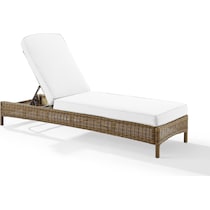 destin white and brown outdoor chaise   