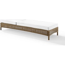 destin white and brown outdoor chaise   