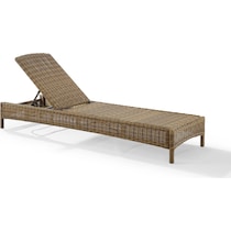 destin white and brown outdoor chaise   