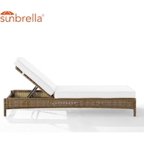 destin white and brown outdoor chaise   