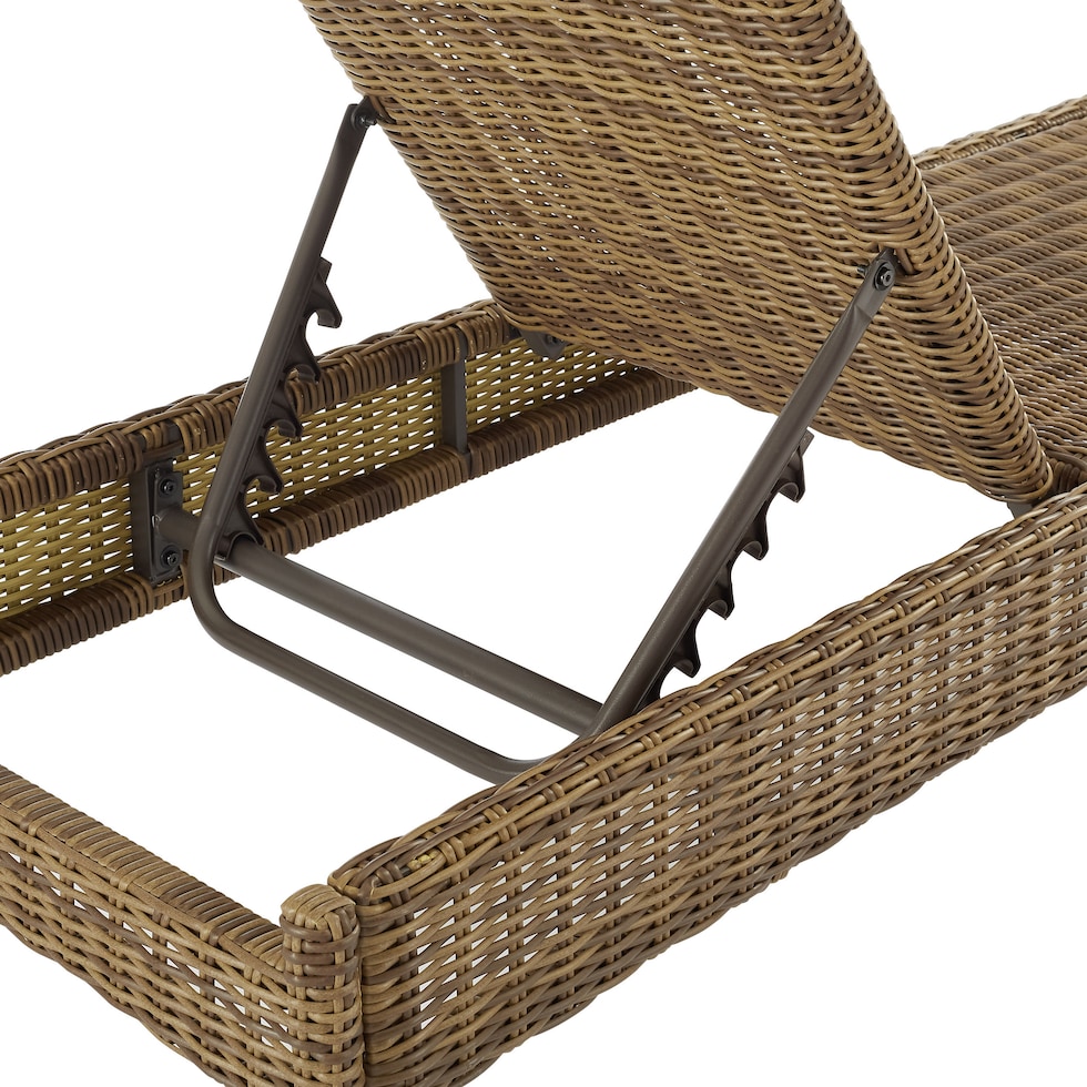 destin white and brown outdoor chaise   