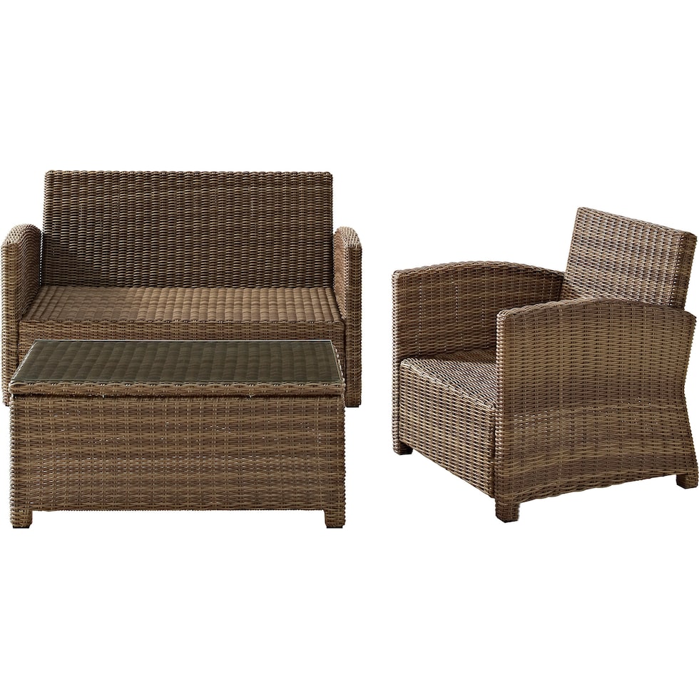 destin white and brown outdoor loveseat set   