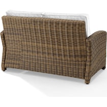 destin white and brown outdoor loveseat   