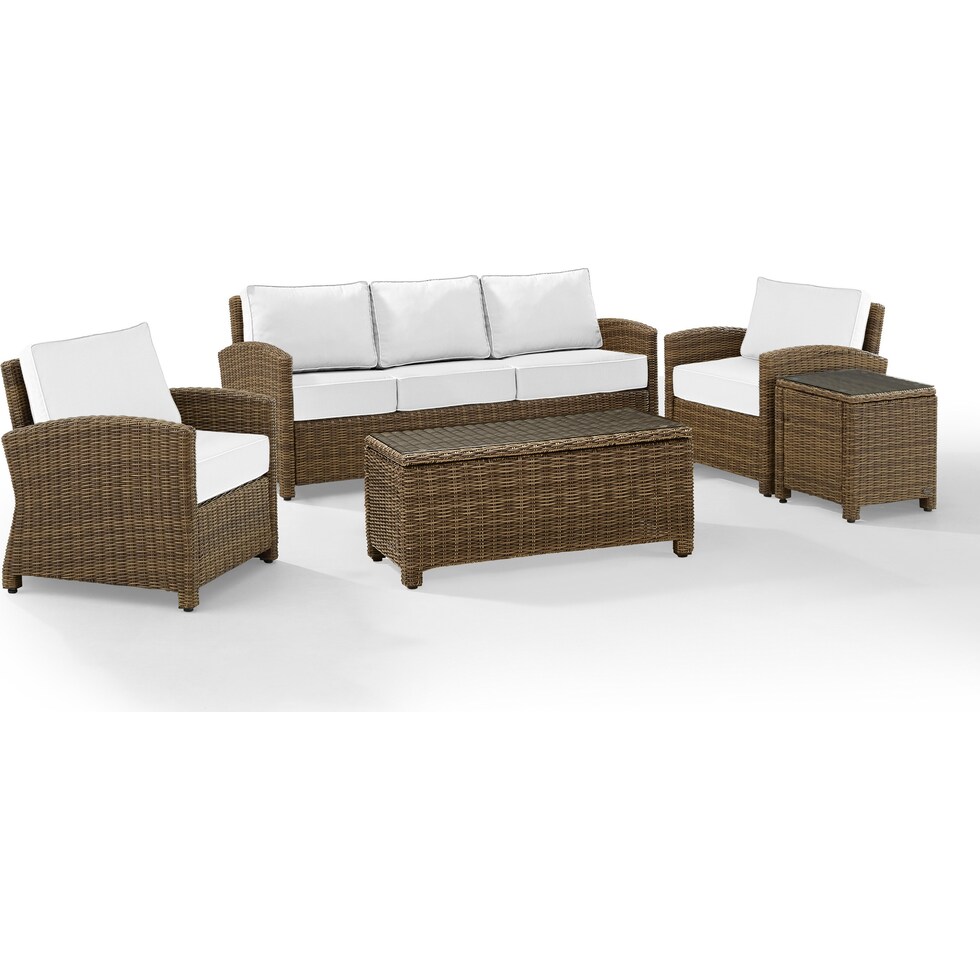 destin white and brown outdoor sofa set   