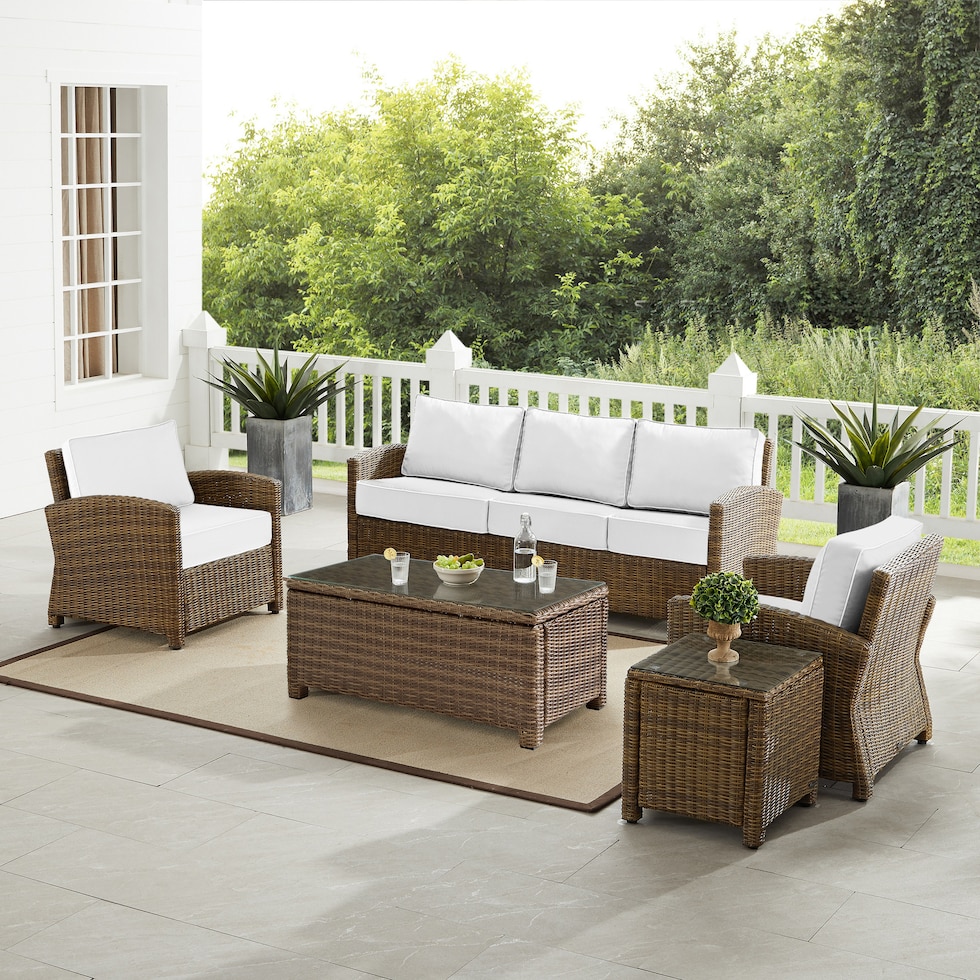 destin white and brown outdoor sofa set   