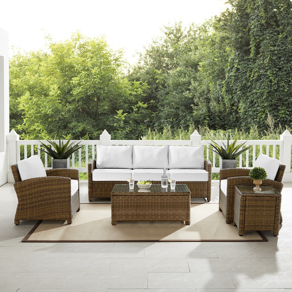 destin white and brown outdoor sofa set   