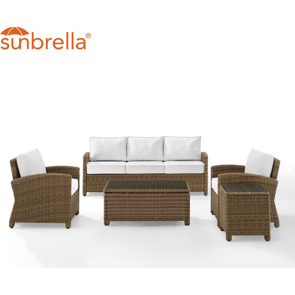 destin white and brown outdoor sofa set   