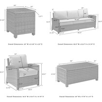 destin white and brown outdoor sofa set   