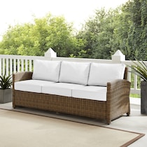 destin white and brown outdoor sofa   