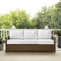 destin white and brown outdoor sofa   