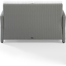 destin white and gray outdoor loveseat   