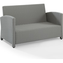 destin white and gray outdoor loveseat   