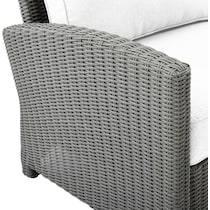 destin white and gray outdoor loveseat   