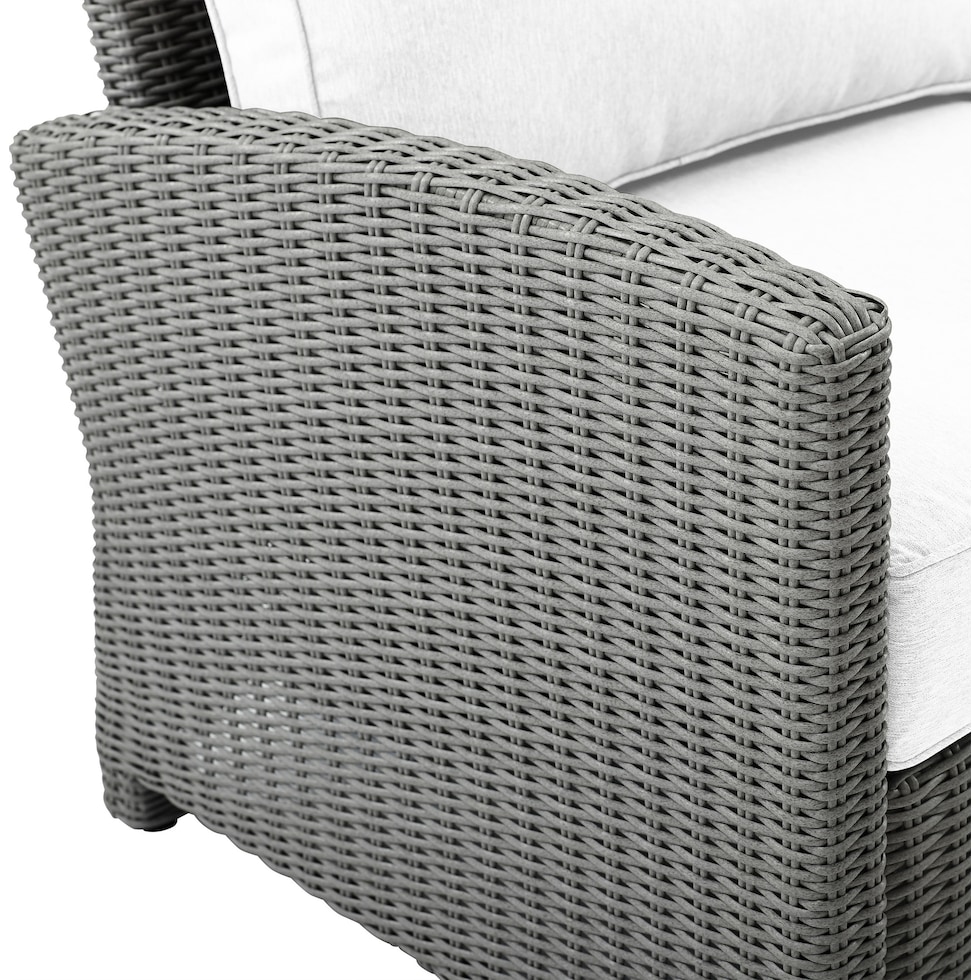 destin white and gray outdoor loveseat   