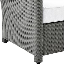 destin white and gray outdoor loveseat   