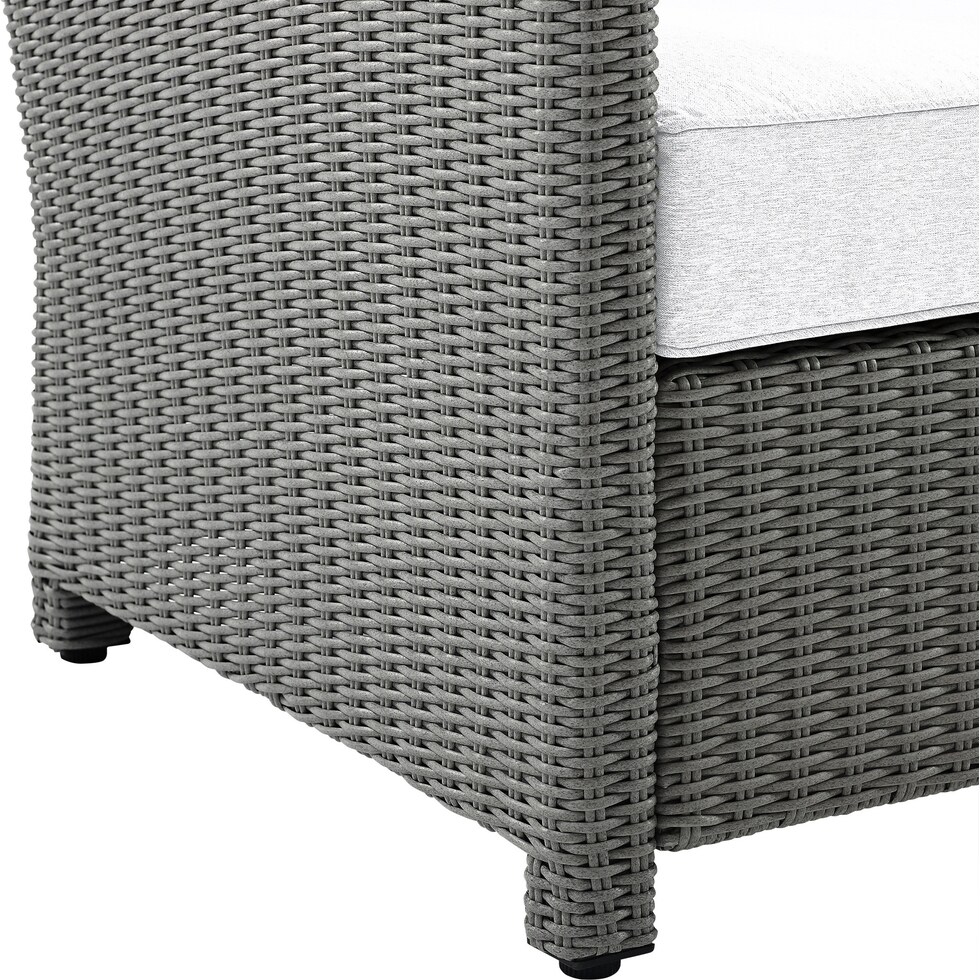 destin white and gray outdoor loveseat   