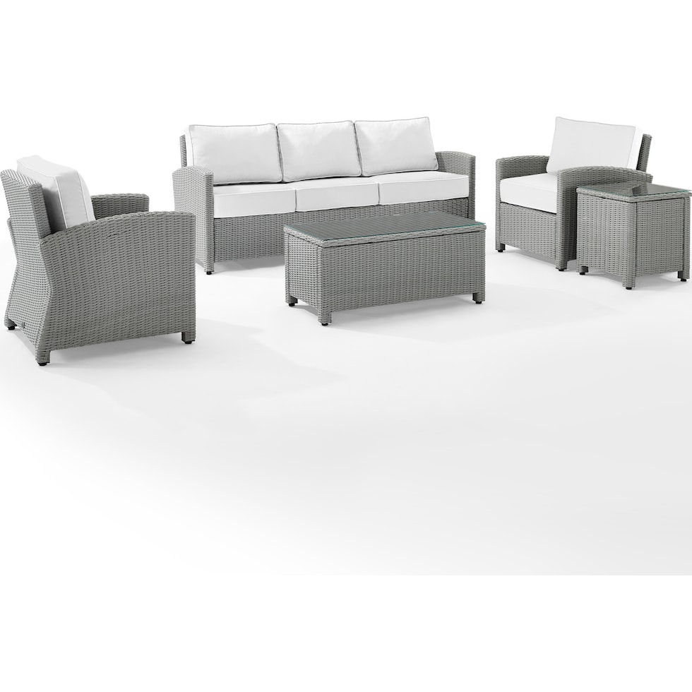 destin white and gray outdoor sofa set   