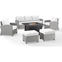 destin white and gray outdoor sofa set   