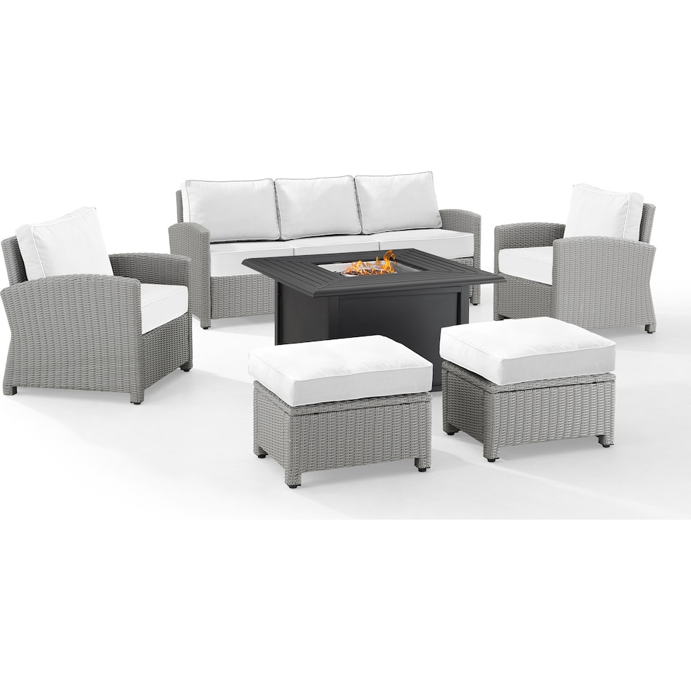 destin white and gray outdoor sofa set   