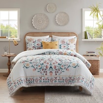 destiny multicolor full queen bedding set   