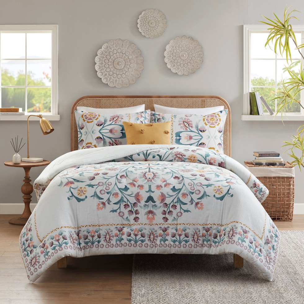 destiny multicolor full queen bedding set   