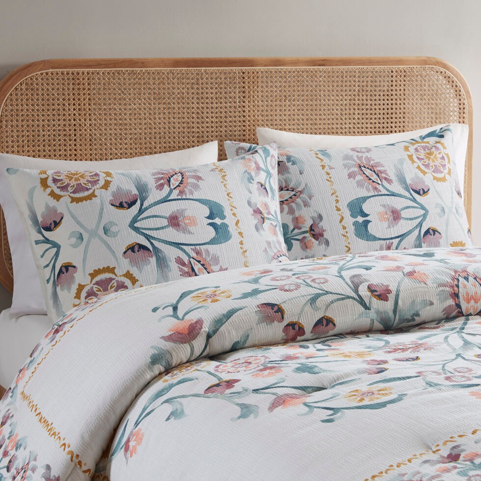 destiny multicolor king california king bedding set   