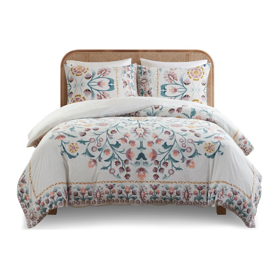 destiny multicolor king california king bedding set   