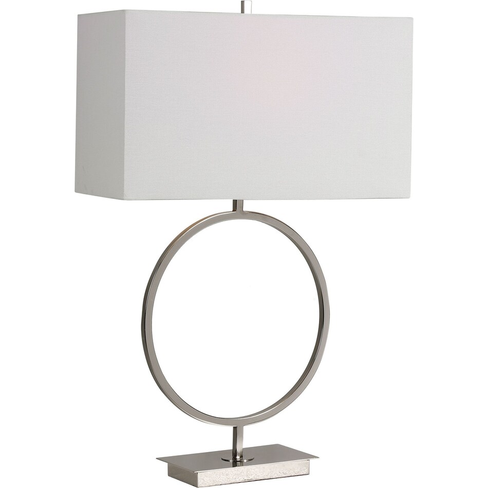 deuber silver table lamp   