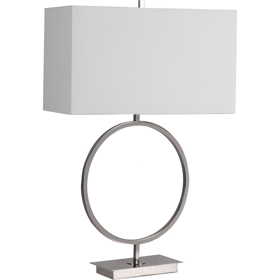 deuber silver table lamp   