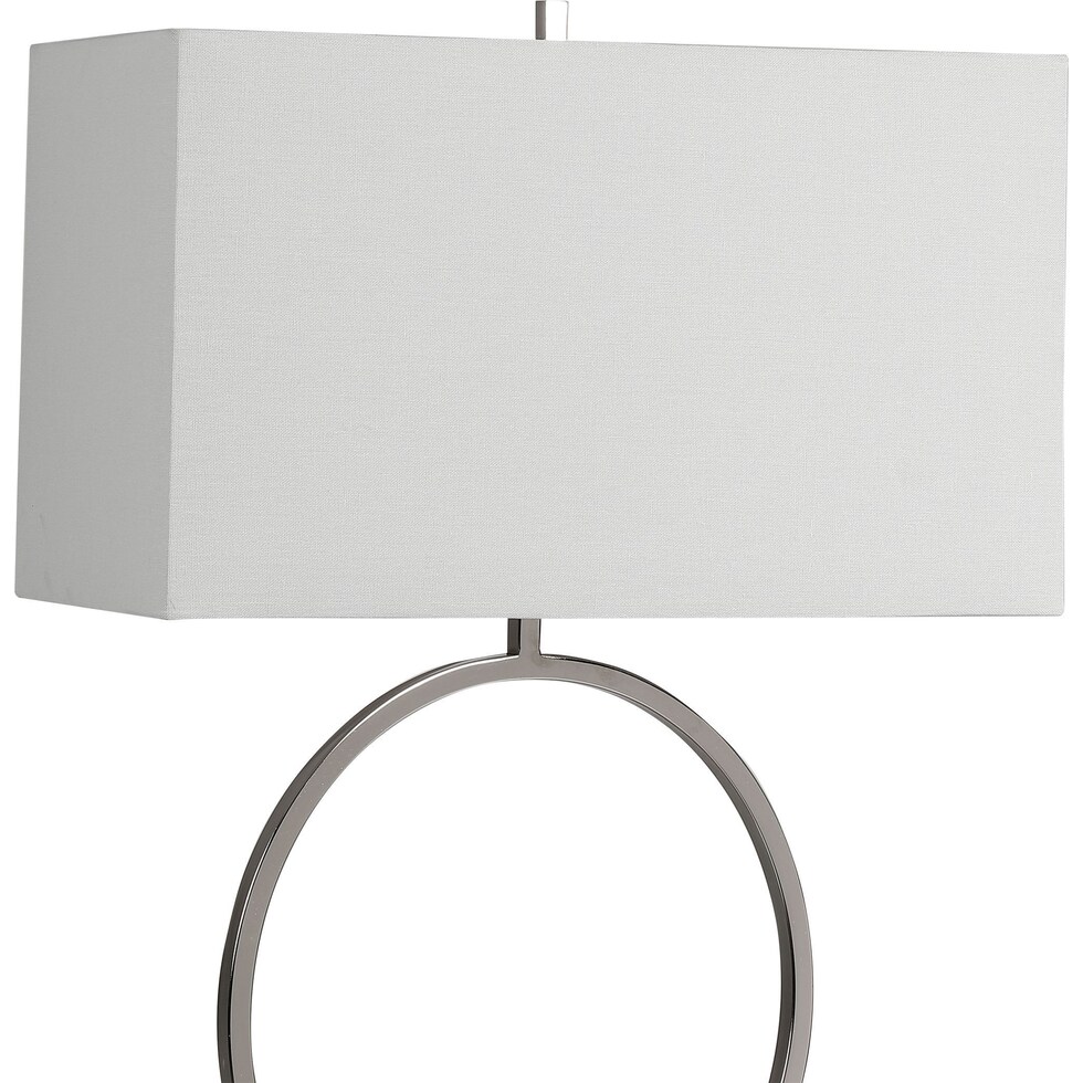 deuber silver table lamp   