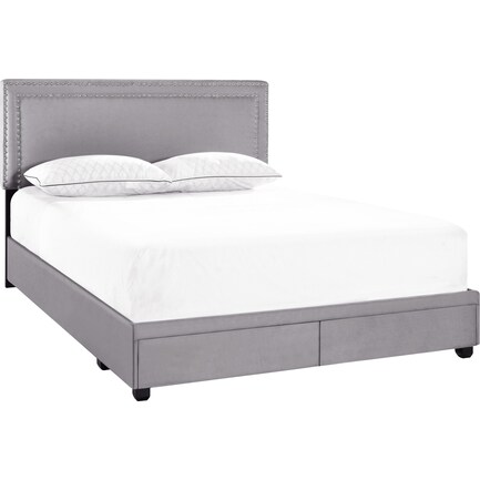 Devereaux King Upholstered Storage Bed - Dark Gray