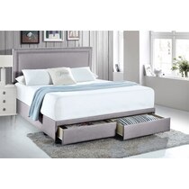 devereaux gray king bed   